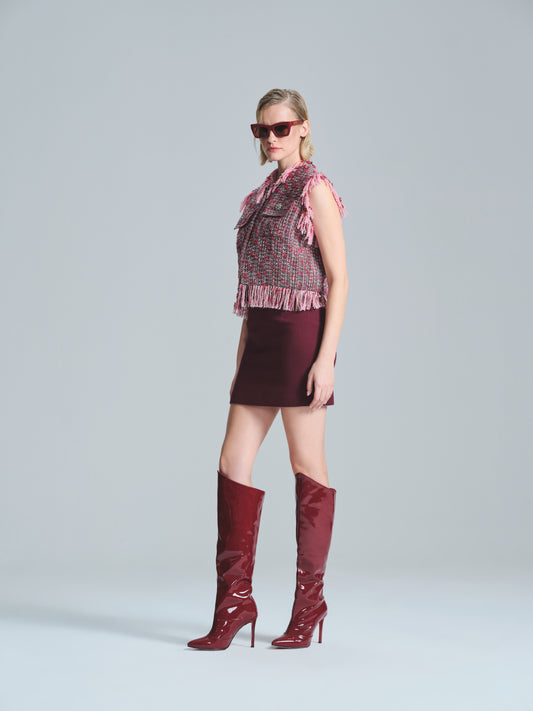 BURGY CLARET SKIRT